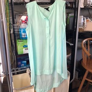 H&M Mint Green Hi-Lo Tunic Blouse Sz. 14
